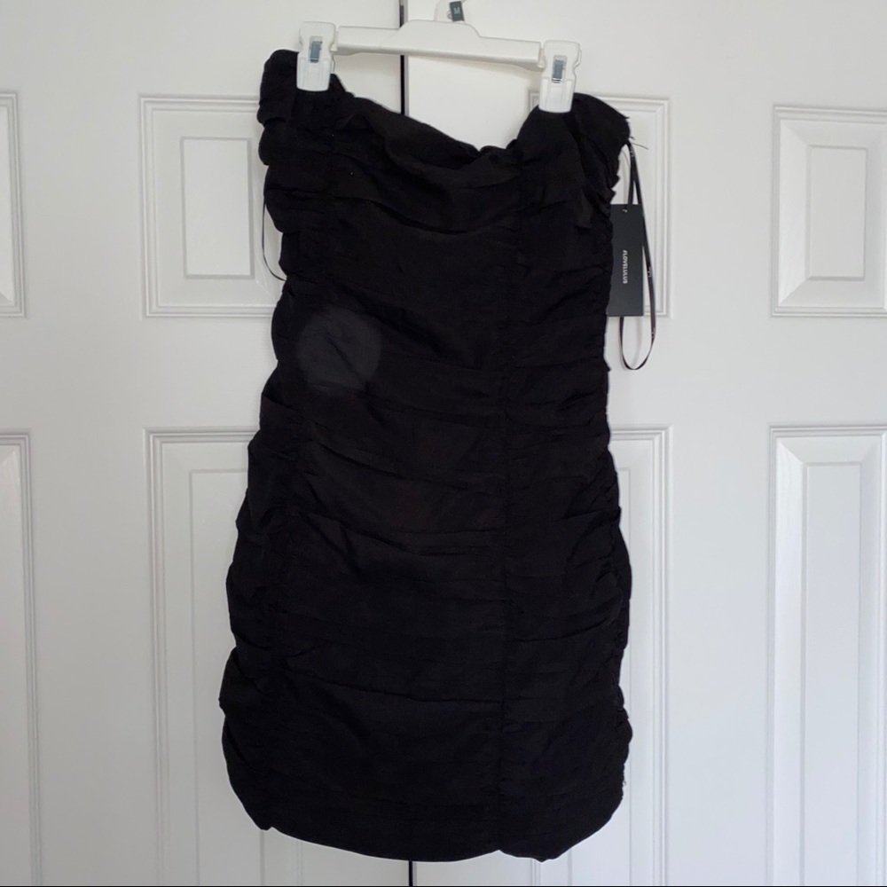 Strapless ruffle dress